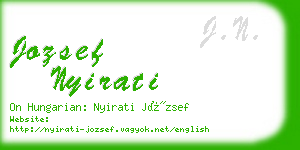 jozsef nyirati business card